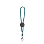 Porte-clés en polyester avec mousqueton et pièce personnalisable couleur bleu ciel
