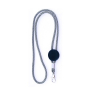 Lanyard tubulaire en polyester réglable avec mousqueton 3 cm