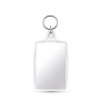 Porte-clés rectangulaire avec couverture en acrylique et papier inséré couleur transparent