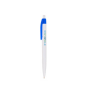 Stylo en plastique avec clip coloré et bouton-poussoir encre noire