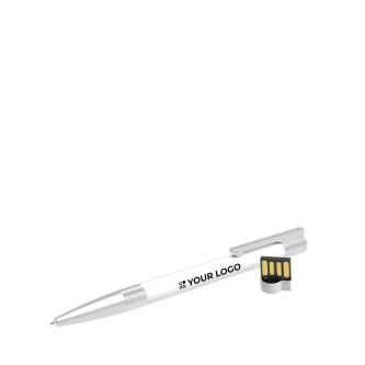 Stylo USB impression intégrale en caoutchouc et métal Europe
