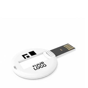 Clé USB impression intégrale ronde et rétractable fabriquée en Europe