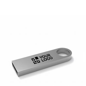 Clé USB impression intégrale en métal attachable fabriquée en Europe