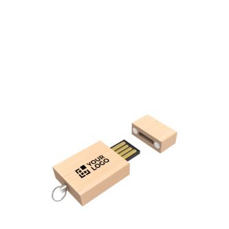 Clé USB impression intégrale en bois avec fermoir magnétique UE