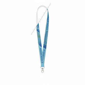 Tour de cou impression intégrale en RPET pour sublimation avec clip