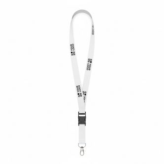 Tour de cou impression intégrale en polyester avec mousqueton ou clip