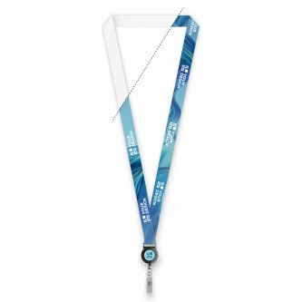 Tour de cou impression intégrale avec porte-badge rétractable
