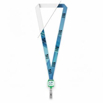 Tour de cou porte-badge impression intégrale en polyester