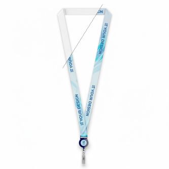 Tour de cou porte-badge impression intégrale en RPET pour sublimation