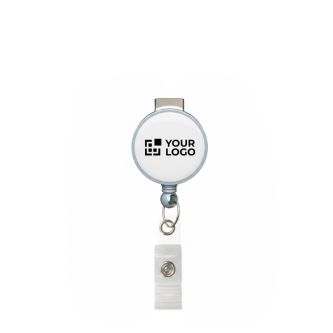 Porte-badge rétractable rond impression intégrale ⌀2.8