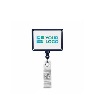 Porte-badge rétractable impression intégrale de forme rectangulaire