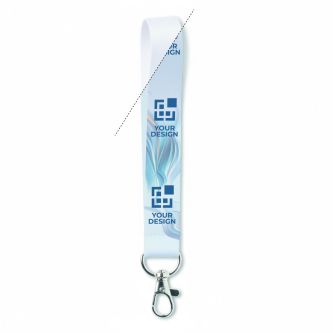 Sangle courte en rPET sur mesure pour sublimation avec fermeture au choix