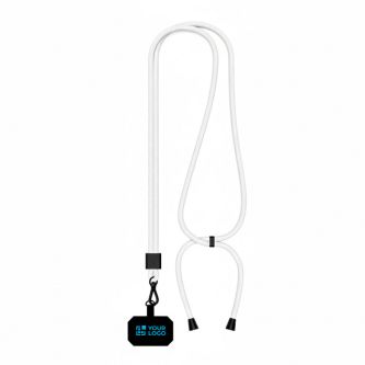 Tour de cou impression intégrale ajustable en polyester pour téléphone