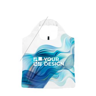 Sac pliable impression intégrale pour les courses avec mousqueton