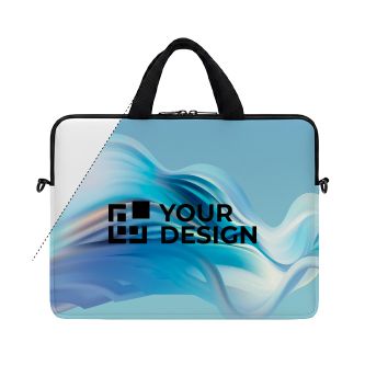 Sacoche pour PC impression intégrale avec fermeture éclair et sangle