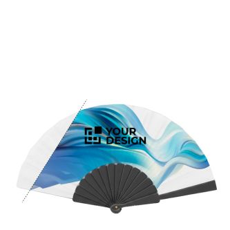 Éventail impression intégrale en plastique avec toile