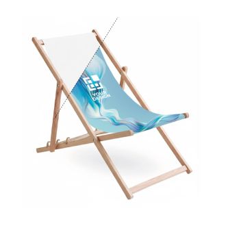 Transat en bois impression intégrale avec housse amovible fabriqué UE