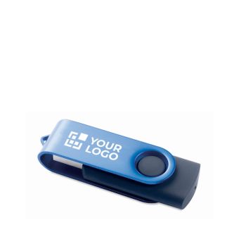 Clé USB impression intégrale avec coque pivotante en métal Techmate