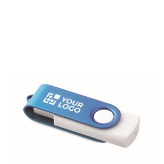 Clé USB impression intégrale avec boîtier pivotant coloré Techmate