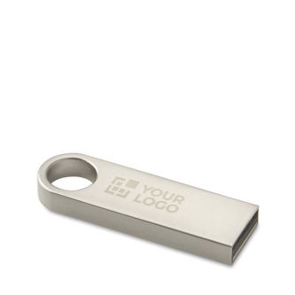 Mini clé USB en zinc impression intégrale avec détail pour accrocher