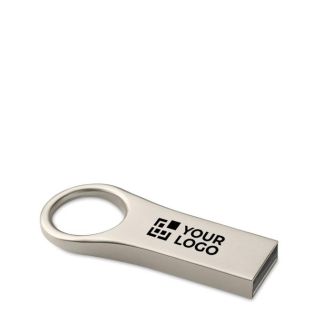 Petite clé USB en zinc impression intégrale avec détail rond