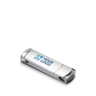 Clé USB impression intégrale satinée et détails transparents