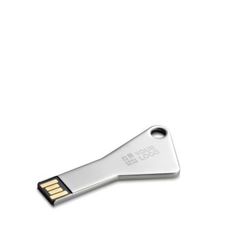 Clé USB en forme de clé triangulaire impression intégrale en aluminium