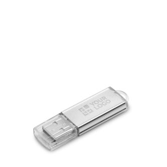 Clé USB impression intégrale corps aluminium avec capuchon transparent