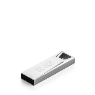 Clé USB impression intégrale aluminium mini couleur chrome satiné