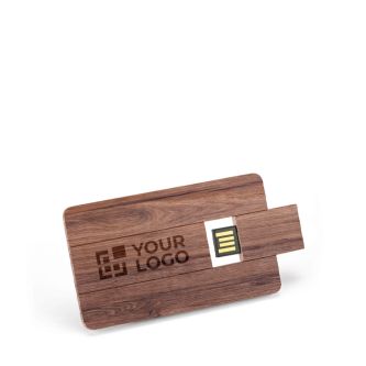 Carte USB impression intégrale en bois de noyer
