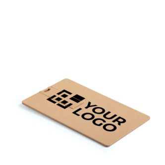 Carte USB impression intégrale en plastique recyclé avec finition bois