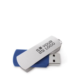 Clé USB pivotante impression intégrale en aluminium et rectangulaire