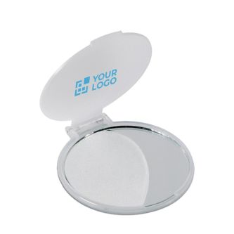 Miroir de poche publicitaire économique couleur blanc