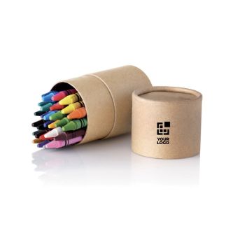 Boîte de 30 crayons cires de couleur à offrir couleur beige troisième vue