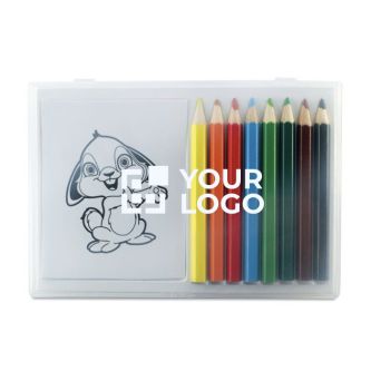 Ensemble de 4 crayons de couleur personnalisés couleur multicolore