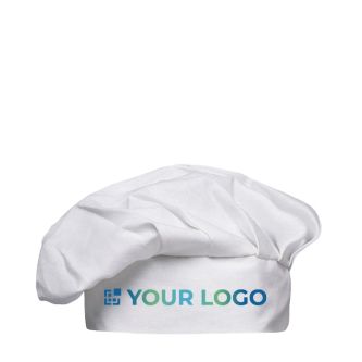 Toque de chef publicitaire en coton avec zone d'impression