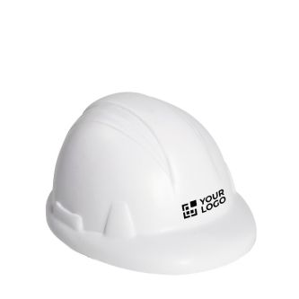 Balle anti-stress en forme de casque couleur blanc