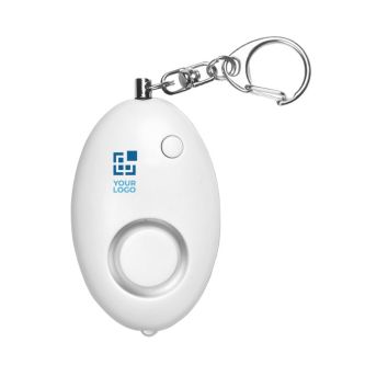 Mini alarme personnelle et porte-clés couleur blanc