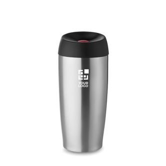 Tasse thermos  avec sécurité 400ml couleur  argenté mat