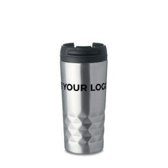 Tasse isolation géométrique pour publicité 280ml avec zone d'impression
