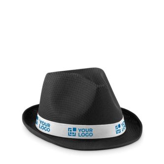 Chapeau promotionnel en polyester couleur noir