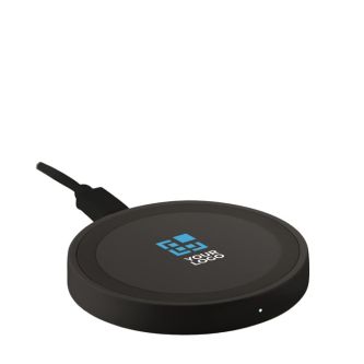 Chargeur rond sans fil pas cher avec zone d'impression