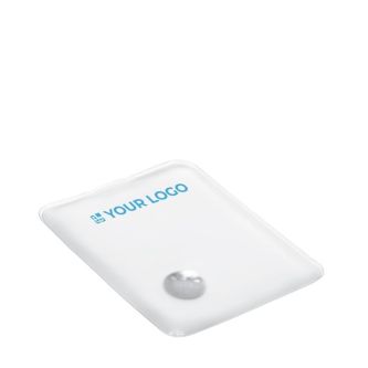 Chauffe-mains publicitaire couleur blanc avec zone d'impression