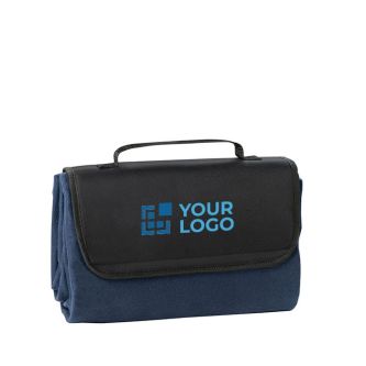 Couverture publicitaire pliable vue avec zone d'impression