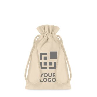 Petit sac coton personnalisé pour emballage vue avec zone d'impression