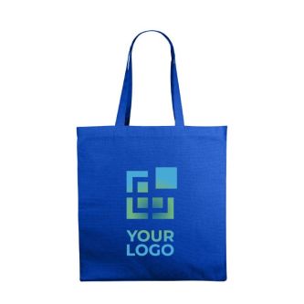 Sac coton personnalisable pas cher avec soufflet vue avec zone d'impression