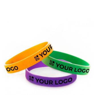 Bracelet silicone personnalisé coloré avec zone d'impression