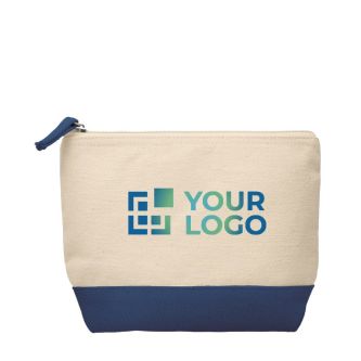 Trousse de toilette personnalisable en coton avec zone d'impression