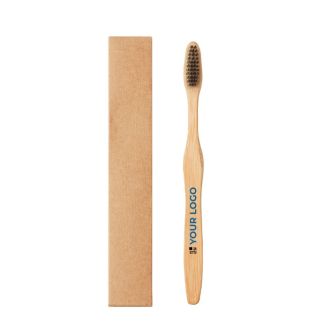Brosse à dent en bambou et nylon couleur noir