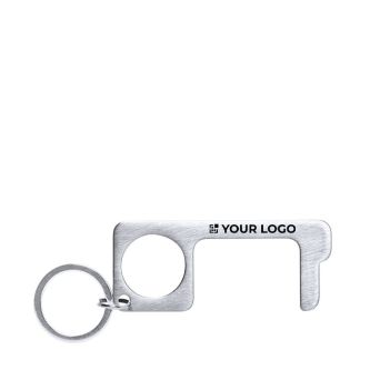 Porte-clés anti-contact contre les bactéries avec zone d'impression